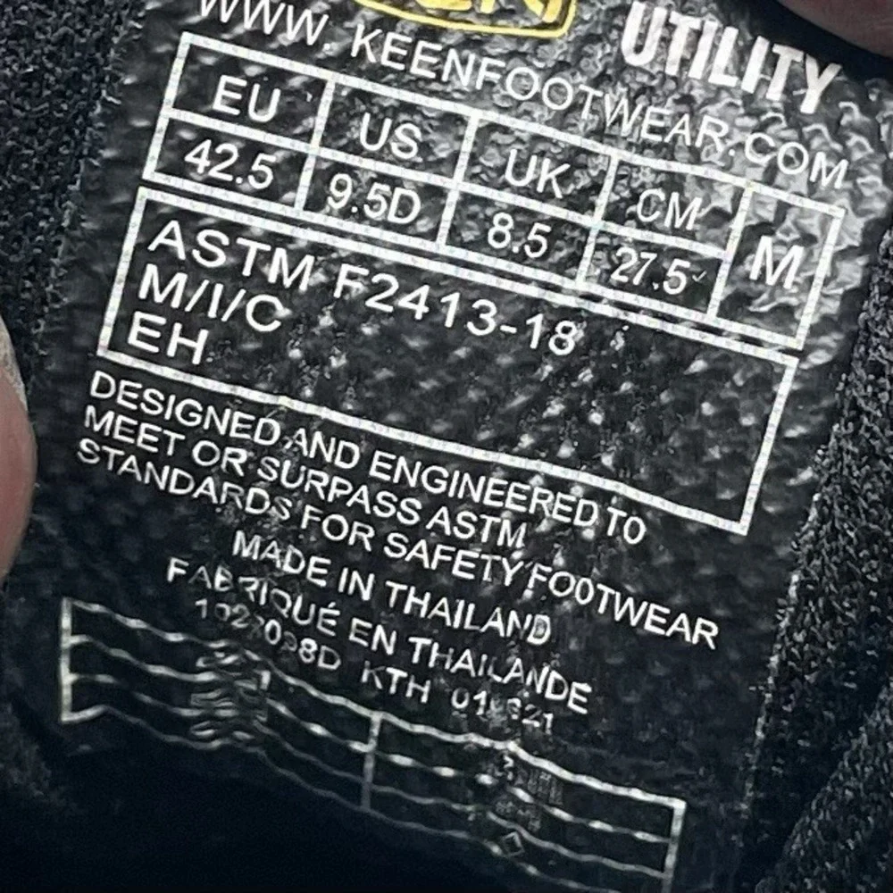 Keen Boots Mens 9.5 D Mid Lansing WP Slip Resistant EH Steel Toe Work 1022098D